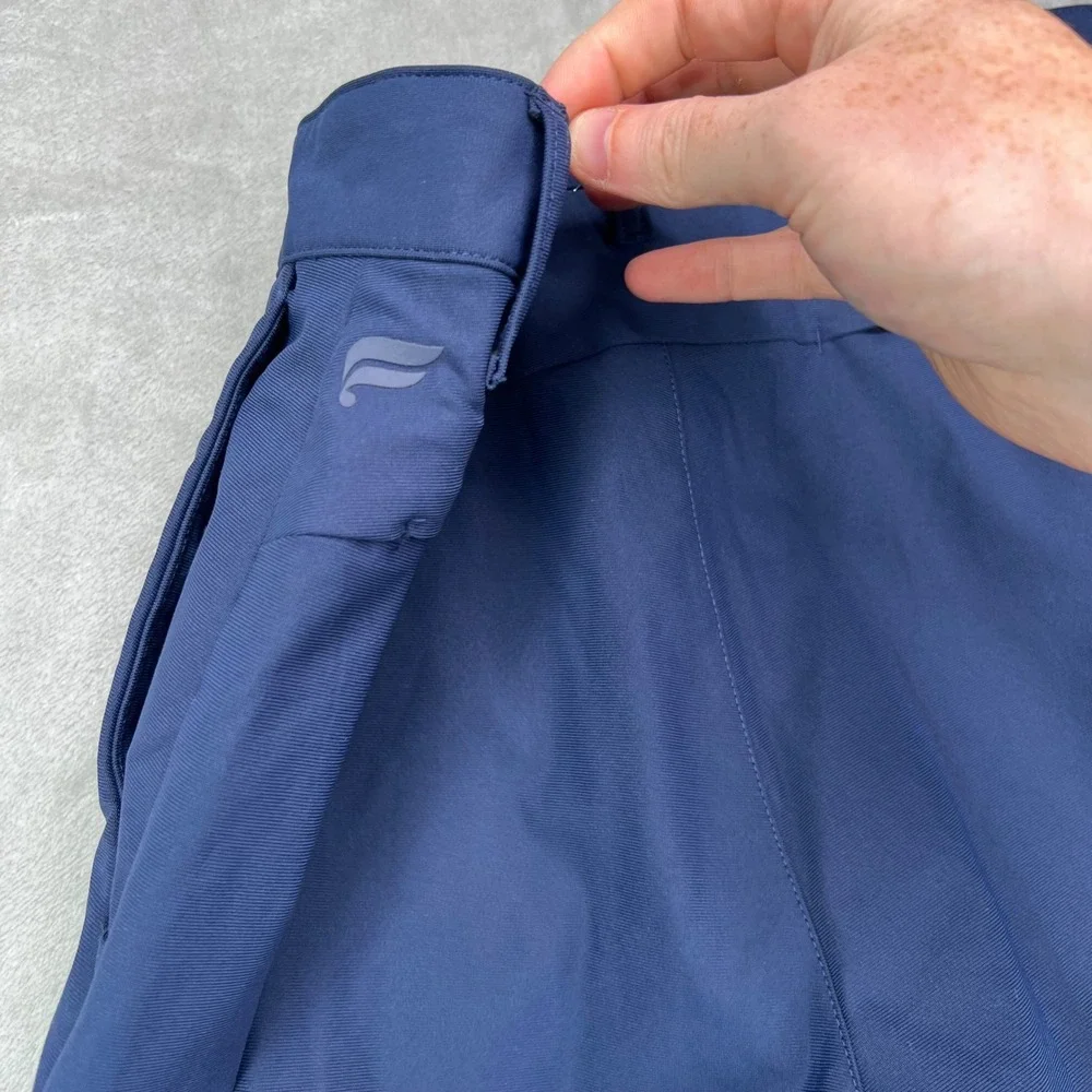 Fabletics Only-Go Pants Mens 30x28 Navy Blue Solid Performance Chino Trousers